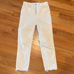 Madewell Perfect Vintage Crop White Jeans